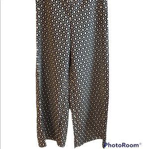 H&M geometric print wide leg pants, size 6